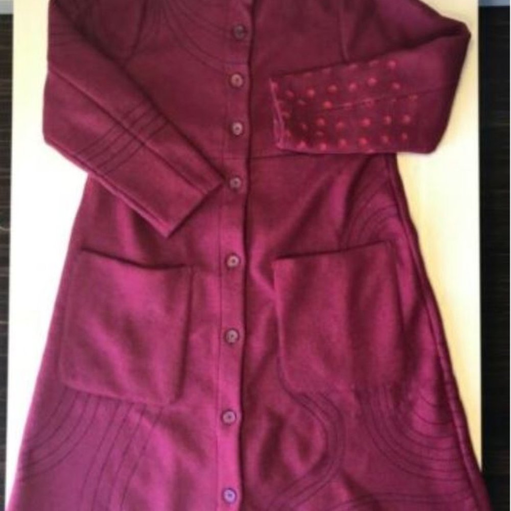 Warm and stylish Orion coat in lovely shade of red - Picture 4 of 12